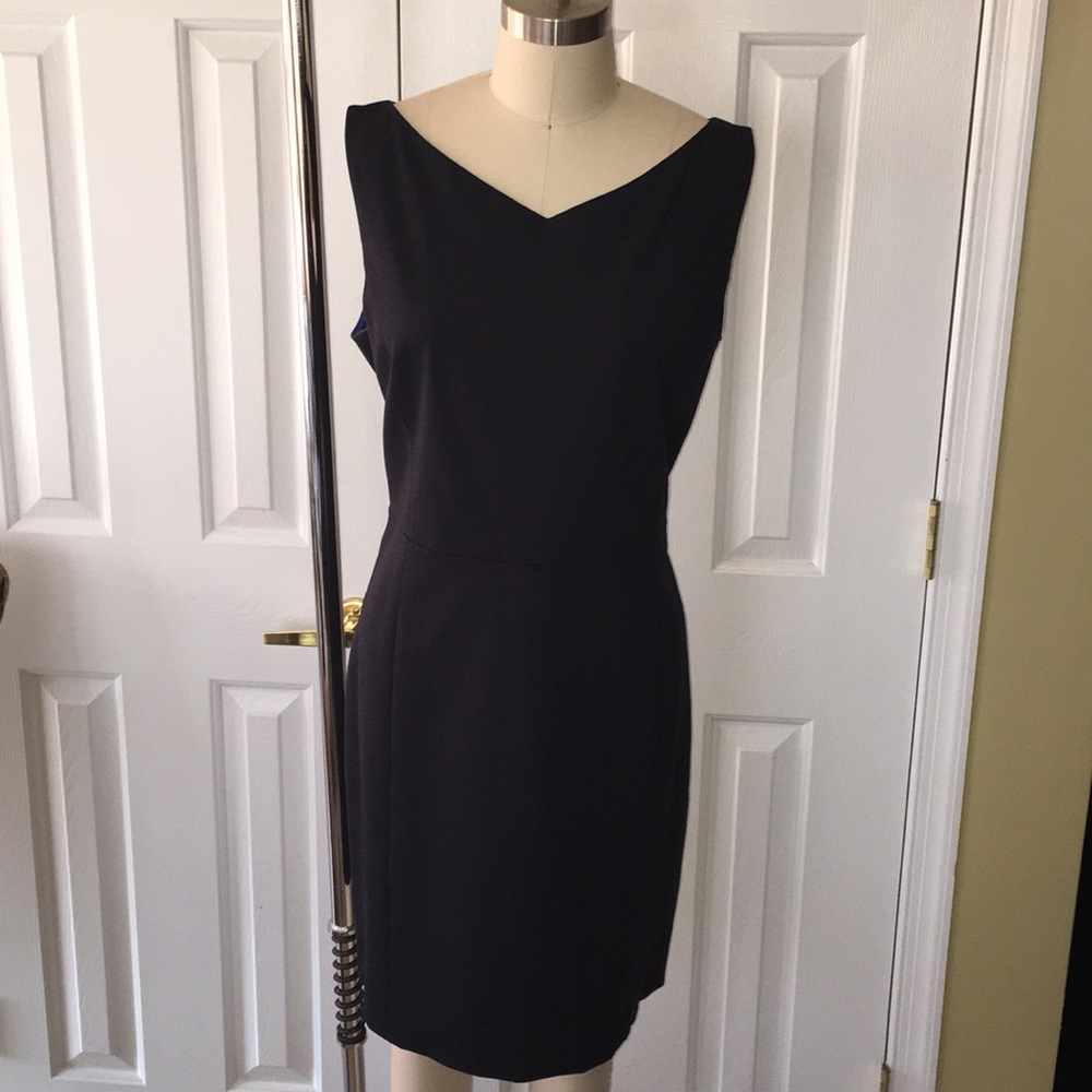 ELIE TAHARI BLACK PENCIL SHEATH DRESS EUC